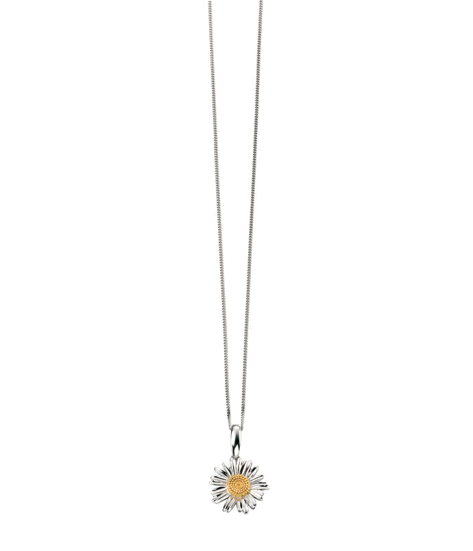 Silver and Gold Daisy Pendant