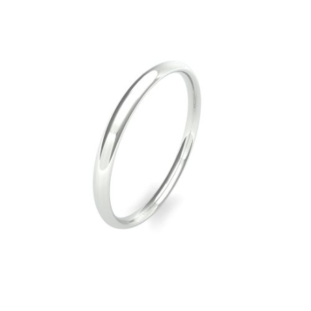 Platinum 2mm Wedding Band | Traditional Court | Light Weight