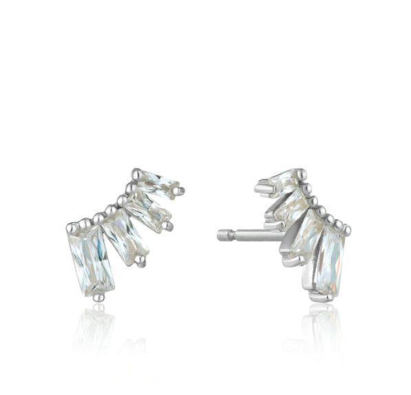 Silver Glow Bar Studs E018-04H